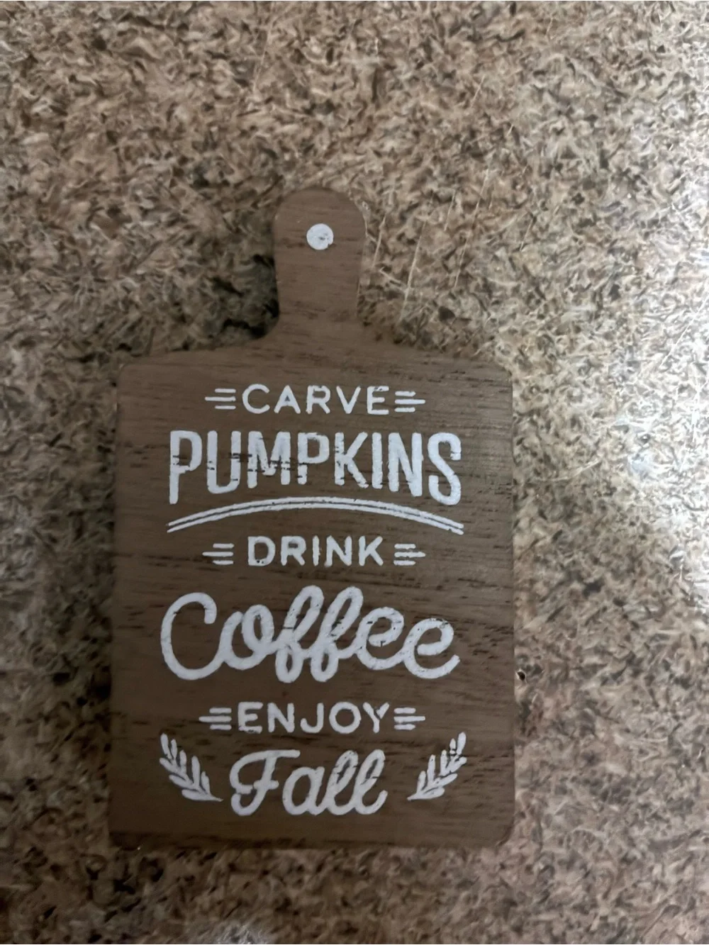 Wooden Fall Coffee Sign - Brown